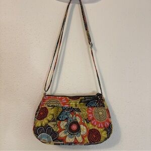 VERA BRADLEY Flower Shower Frannie Mini Crossbody Floral Adjustable Strap